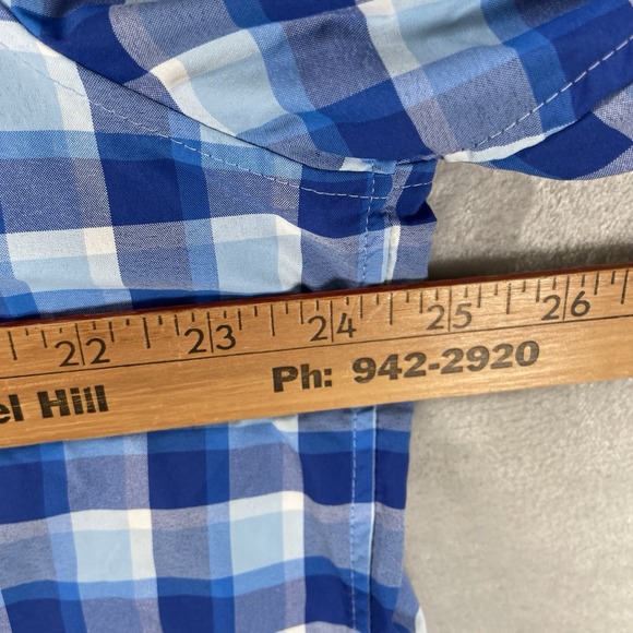 Vineyard Vines Shirt men's XL Button Down OTG On-The-Go Performance Plaid Blue - Picture 10 of 12